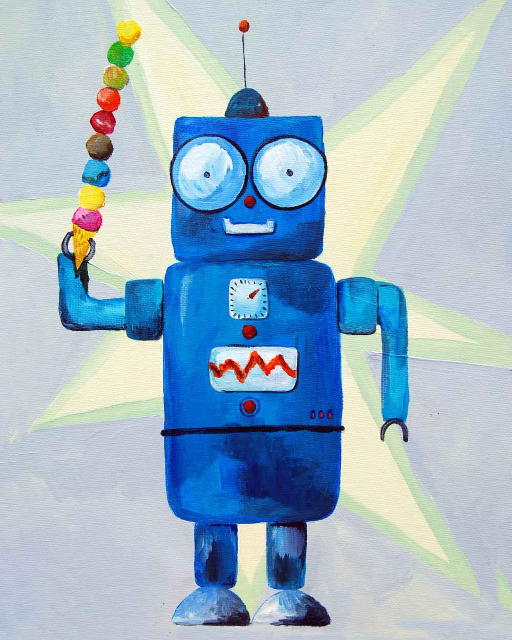 Happy Berry Dance - Tiny Ice Cream Painting — Inside The Robot