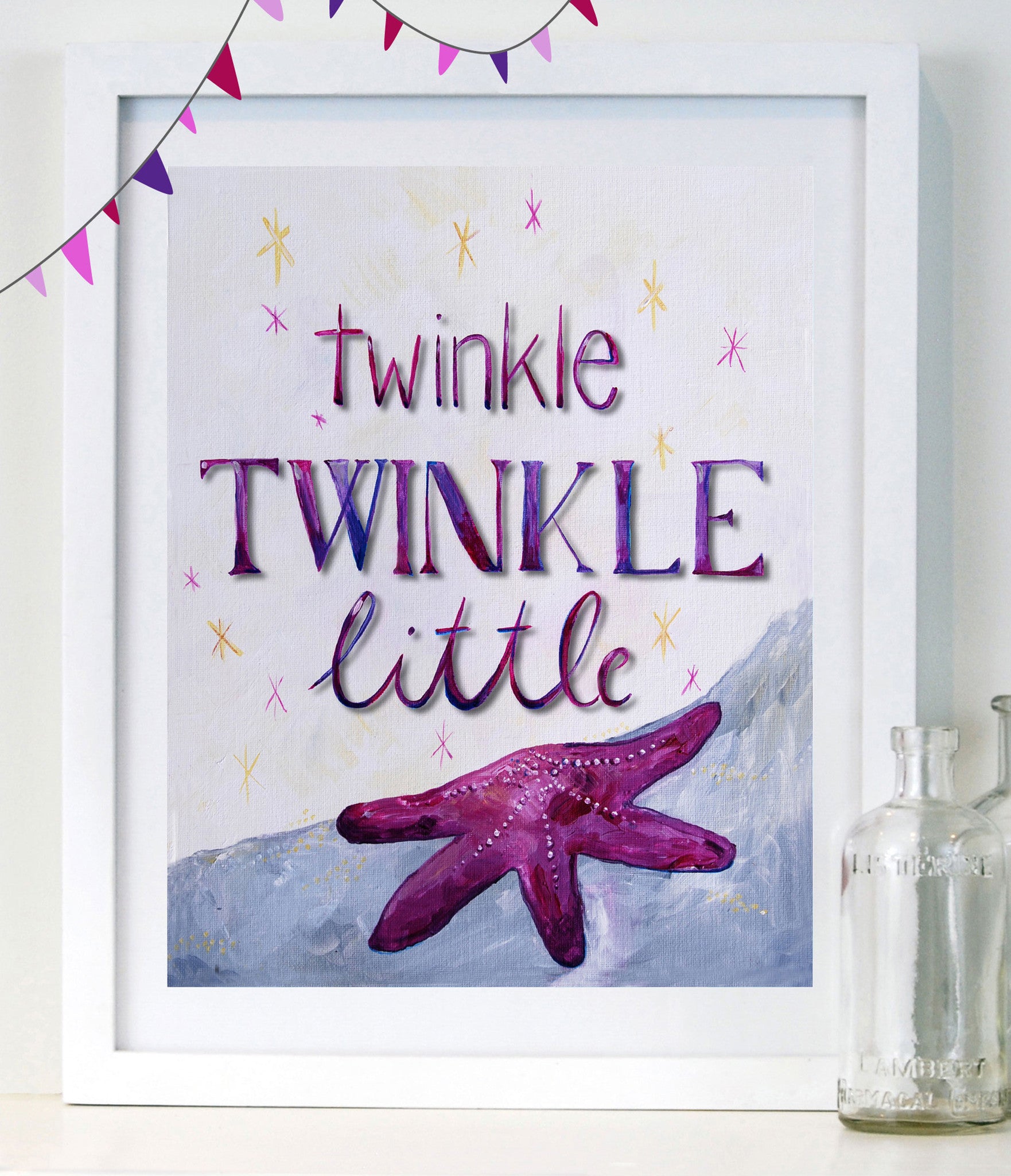 Twinkle Twinkle Little Star Art -Wall baby for Quote – Factory nursery Cici art